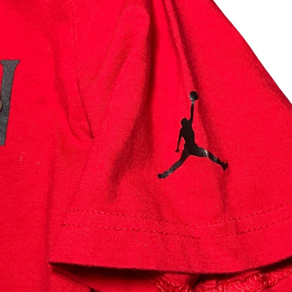 Jordan T-Shirt Boys Kids Large 12-13 Red Camo Pocket Nike Air Graphic Tshirt - Picture 3 of 6